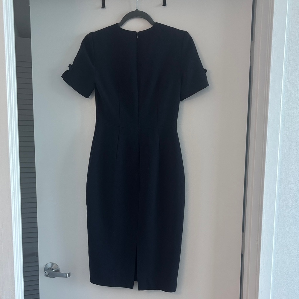 LK Bennett Navy Midi Dress Size 4 | Tailored Work Office Career Dress - Picture 5 of 8